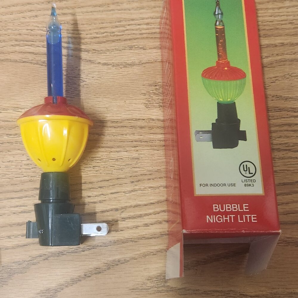 2-Vintage Bubbling Holiday Night Light Christmas Bubble Lighting Grandma - Picture 4 of 5